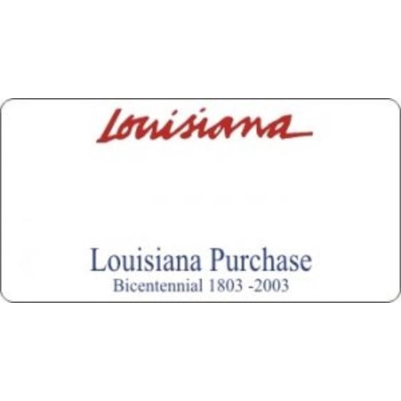 Design It Yourself Custom Louisiana Plate #2. Free Personalization on Plate