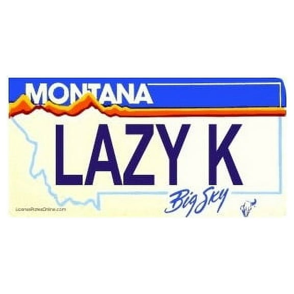 Design It Yourself Custom Montana Plate. Free Personalization on Plate