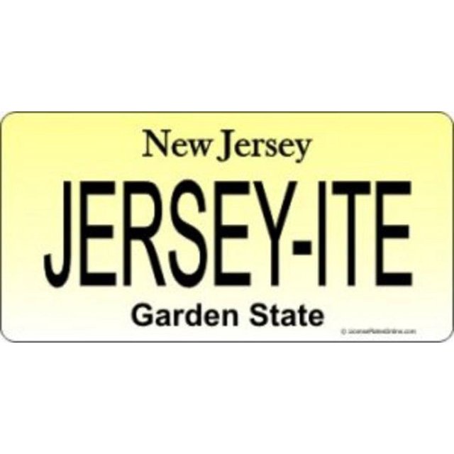 Design It Yourself Custom New Jersey Plate. Free Personalization on