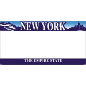 Design It Yourself Custom New York Plate #3. Free Personalization on Plate