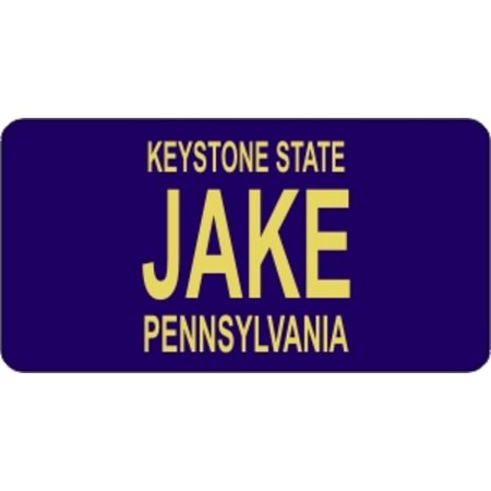 Design It Yourself Custom Pennsylvania Plate #2. Free Personalization on Plate
