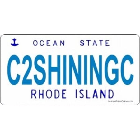 Design It Yourself Custom Rhode Island Plate #2. Free Personalization on Plate