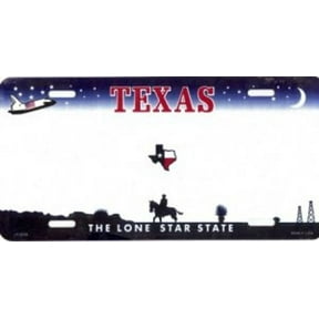 Design It Yourself Custom Texas Plate #3. Free Personalization on Plate
