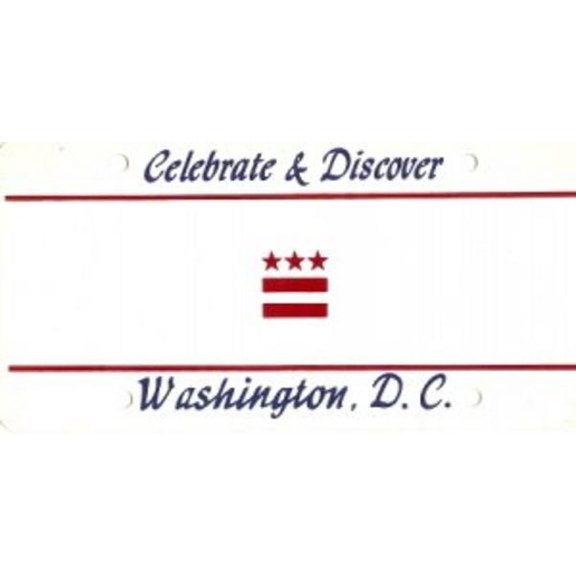 Design It Yourself Custom Washington DC Plate#3. Free Personalization on Plate