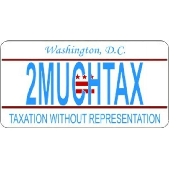 Design It Yourself Custom Washington DC Plate Free Personalization on Plate