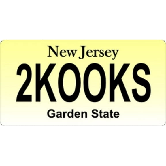 Design It Yourself New Jersey State Bicycle Plate. Free Personalization on Plate