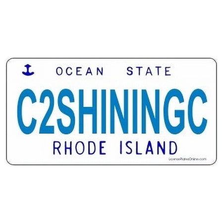 Design It Yourself Rhode Island Bicycle Plate#2. Free Personalization on Plate