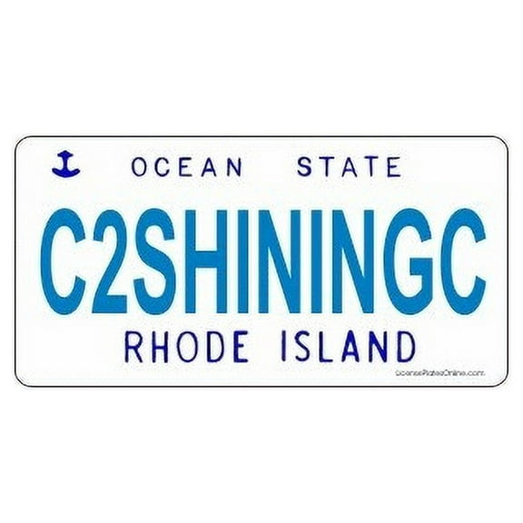 Design It Yourself Rhode Island Bicycle Plate#2. Free Personalization on Plate