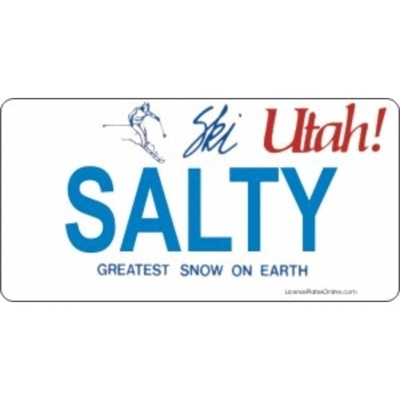 Design It Yourself Utah Bicycle Plate #2. Free Personalization on Plate