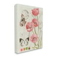 thumbnail image 1 of Design by Jennifer Paxton Parker Poppy Floral Field Study Color Scale Vintage Butterflies 36 in x 48 in Painting Canvas Art Print, by Stupell Home Décor, 1 of 5