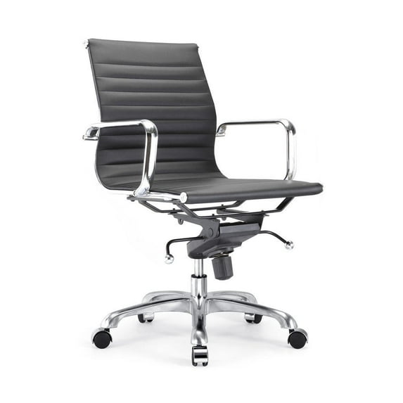 Century White Modern Classic Aluminum Office Chair (Set of 2)
