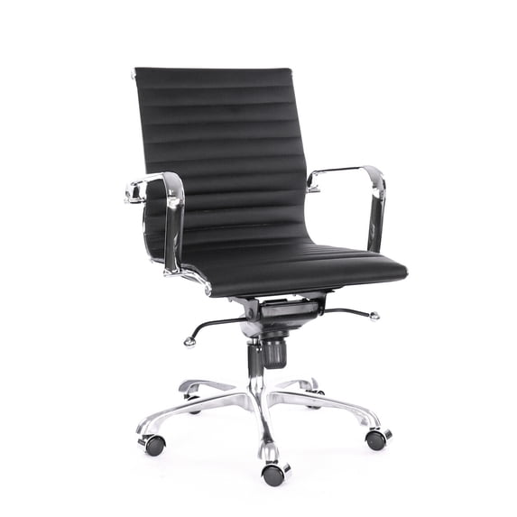 Century Black Modern Classic Aluminum Office Chair