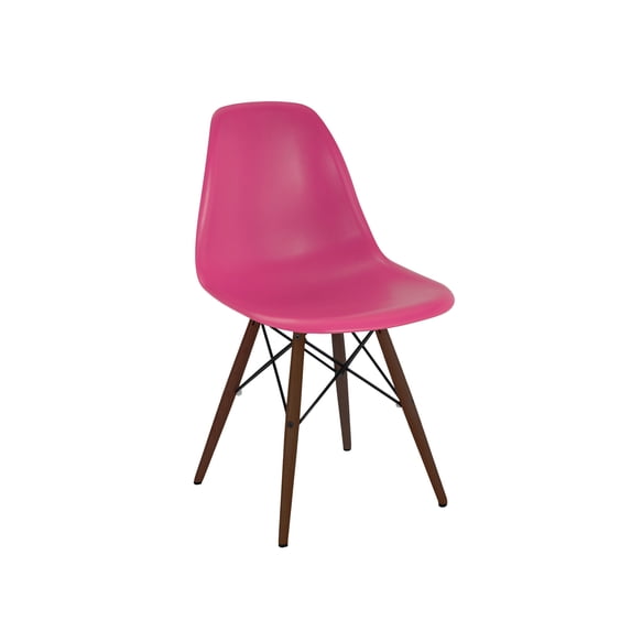 Design Lab MN LS-9440-BPNKWAL Trige Lipstick Pink/Walnut Dining Chair Set of 2