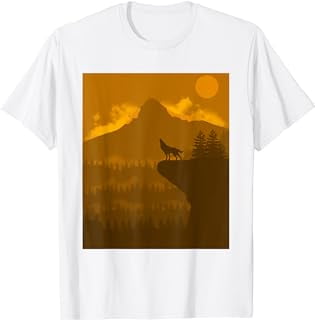 Design Landscape Wolf Silhouette T-Shirt - Walmart.com