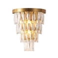 thumbnail image 1 of Design Living 3-Light Brass Wall Sconce With Clear Crystal Accents, 1 of 6