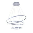 thumbnail image 1 of Design Living 3-Light Chrome LED Dimmable Chandelier With Three Halo Rings, 1 of 6