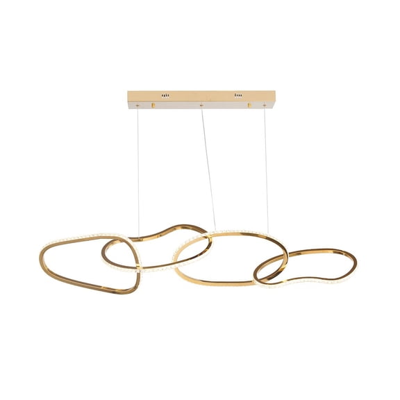 Bethel International LED Chandelier in Gold Color