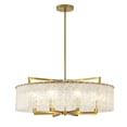 thumbnail image 1 of Design Living 8-Light Brass Chandelier With Clear Rippled Glass, 1 of 6