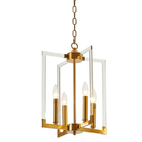 Bethel International Chandelier Bronze Metal & Acrylic