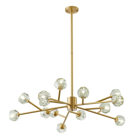 Design Living Chandelier, Brass