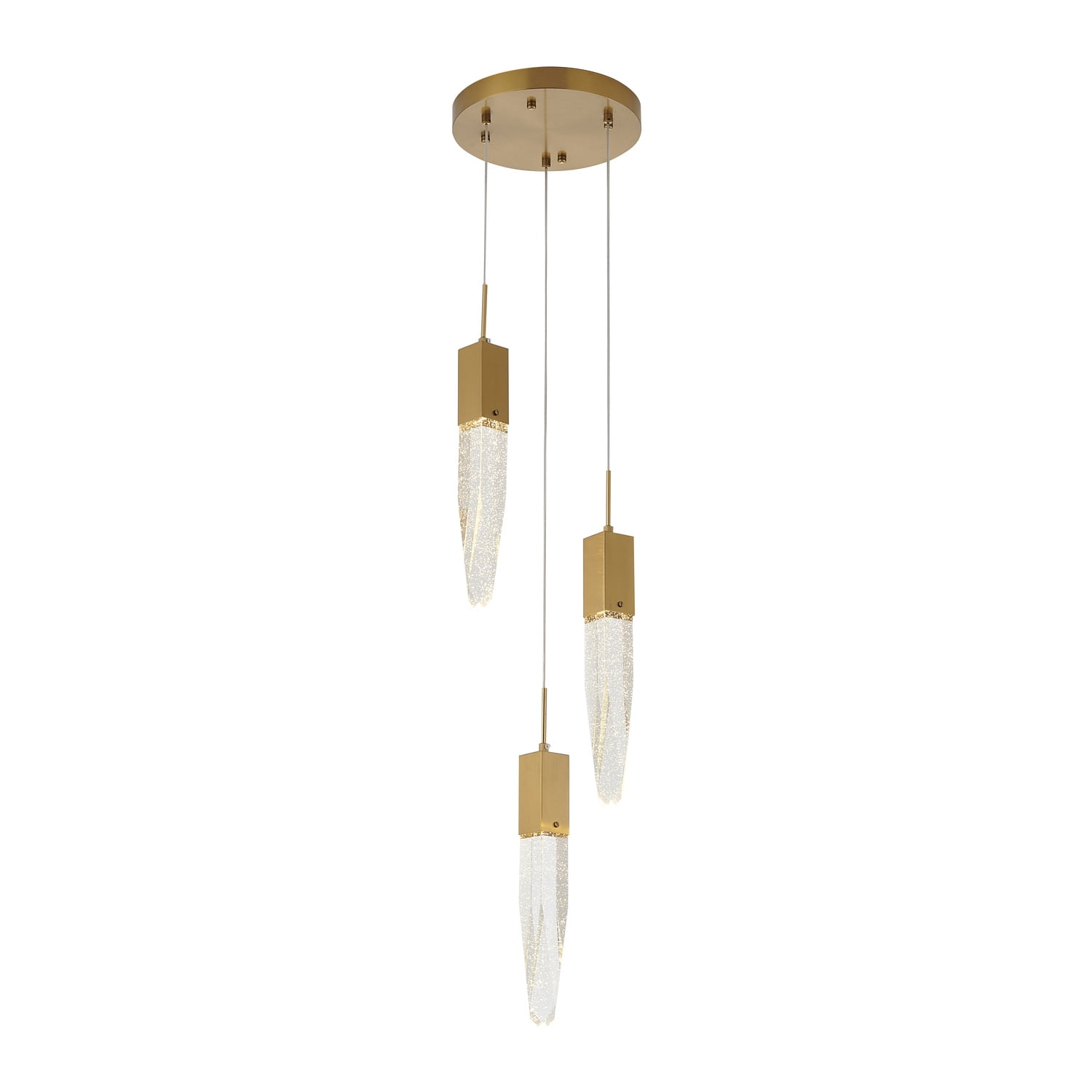 Elegant Iceberg Crystal Chandelier in Chrome Finish, 19.6"