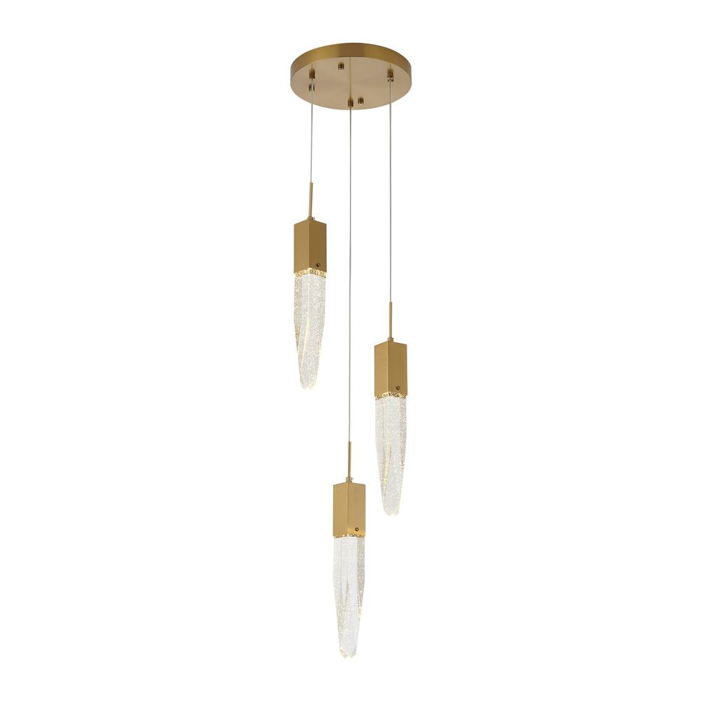 Elegant Iceberg Crystal Chandelier in Chrome Finish, 19.6"