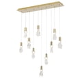 thumbnail image 1 of Bethel International Chandelier  Brushed Gold Stainless Steel & Crystal, 1 of 5