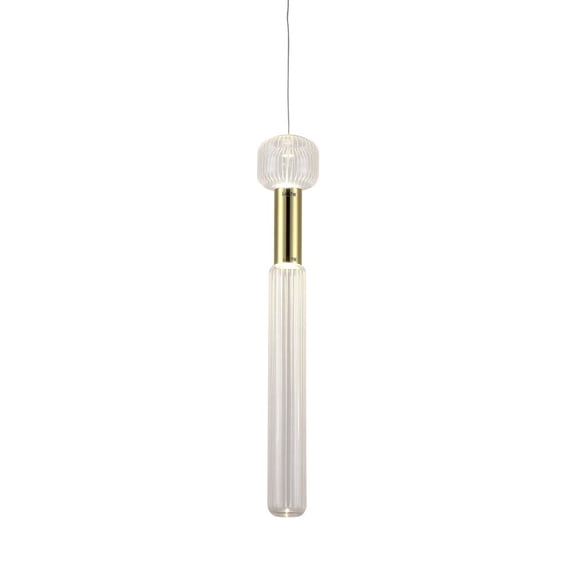 Bethel International LED Pendant Gold Metal & Glass