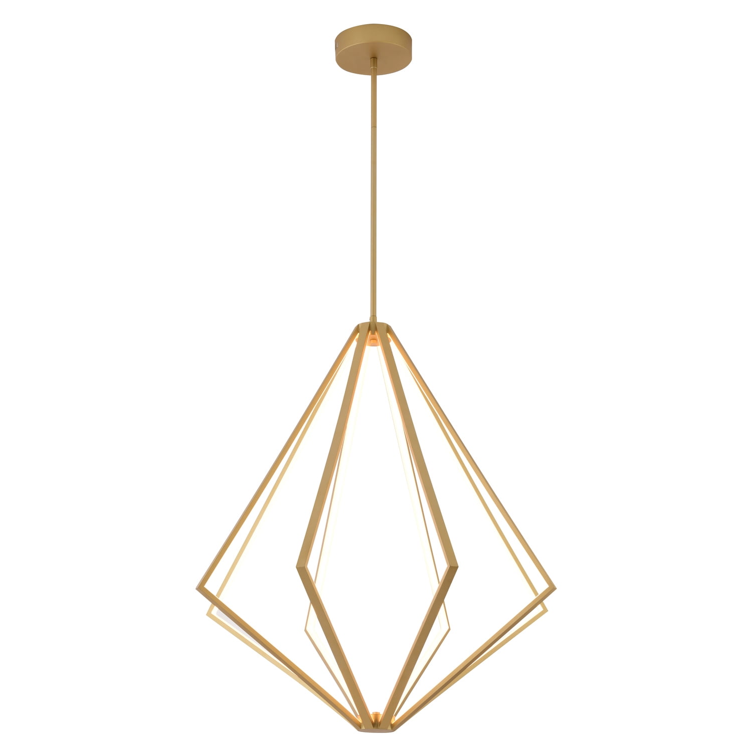 Diamond Silhouette Black and Gold LED Chandelier