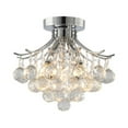 thumbnail image 1 of Bethel International Semi Flush Mount Chrome Metal & Crystal, 1 of 4