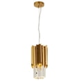 thumbnail image 1 of Bethel International Single Pendant Lighting Gold Metal & Crystal, 1 of 5