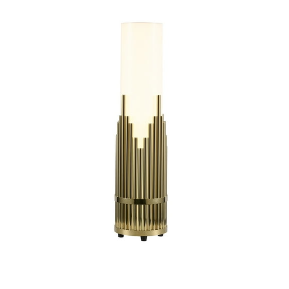 Design Living Table Lamp, Champagne Gold, 6" x 6" x 23.6"