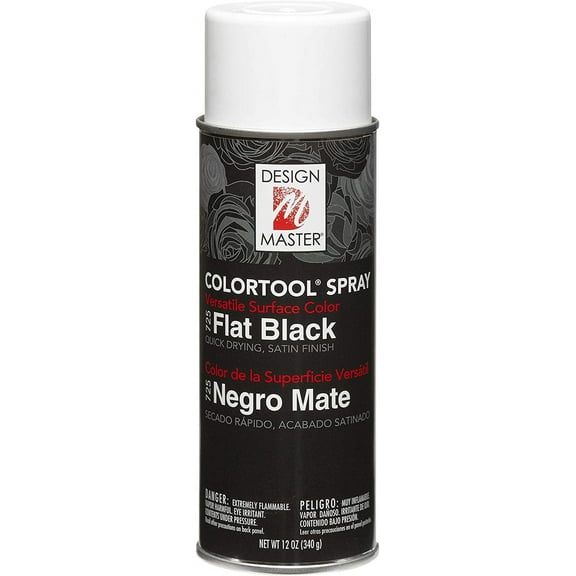 Design Master 725 Garden, 12 Ounce (Pack of 1), Flat Black