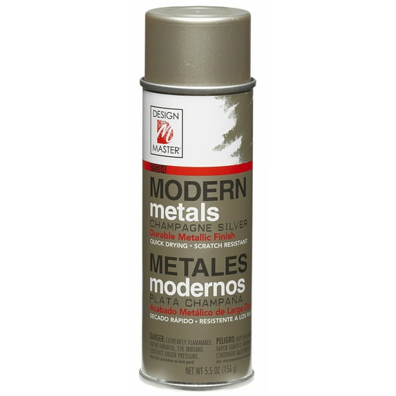 Design Master Modern Metals Spray Paint Champagne Silver