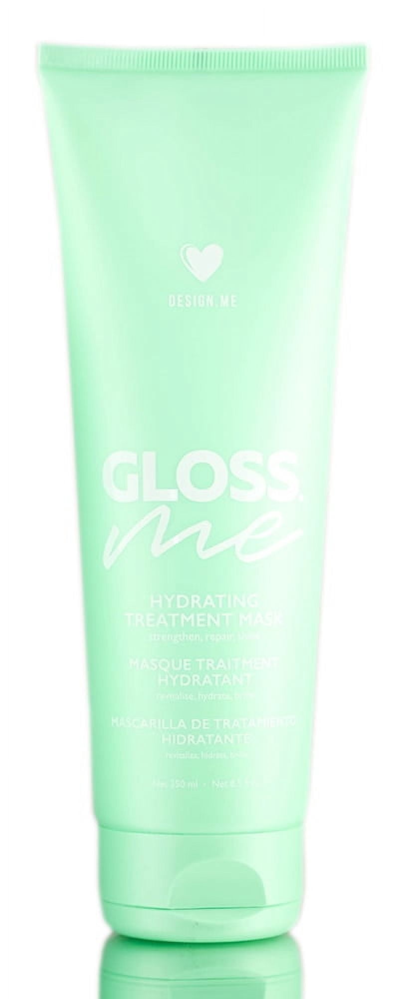 8.5 oz , Design.Me Gloss Me Hydrating Treatment Mask Hair - Pack of 1 w/ SLEEKSHOP Teasing Comb