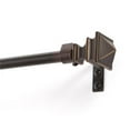 thumbnail image 1 of Design Mode 32-1001-6ORB 36-72 in. Painted Oil Rubbed Bronze Finish Single Rod Window Hardware with Resin Knob Finial, 1 of 1