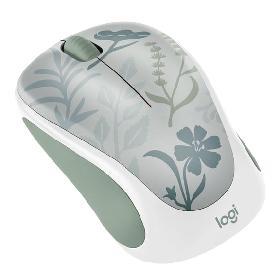 Logitech Design Mouse Wireless Mouse Limited Edition - USB Receiver, 12 Months AA Battery Life, Misty Garden