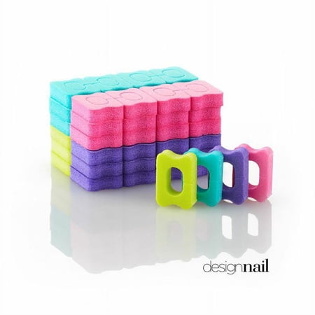 Design Nail Polish Digits Individual Finger and Toe Separators 48ct 4 Colors/Bag