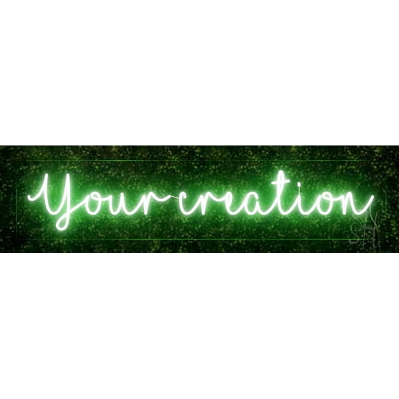 Design Your Own Neon Sign 7 x 30 - inches Black Square Cut Acrylic Backing, with Dimmer - Premium built indoor Sign for Neon Wall Dcor, Bedroom, Storefront, and Studio.