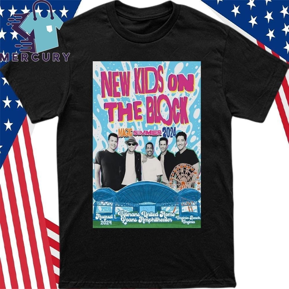 Design New Kids On The Block August 1 2024 Virginia Beach Va Poster