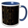 thumbnail image 1 of 3drose, Design of a Butterfly on a Glass Window, 11oz Two-tone Blue Mug, 1 of 6