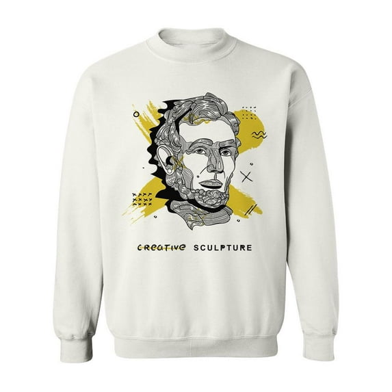Design Of A Sculpture Head Sweatshirt Men -Image by Shutterstock, Male 4X-Large