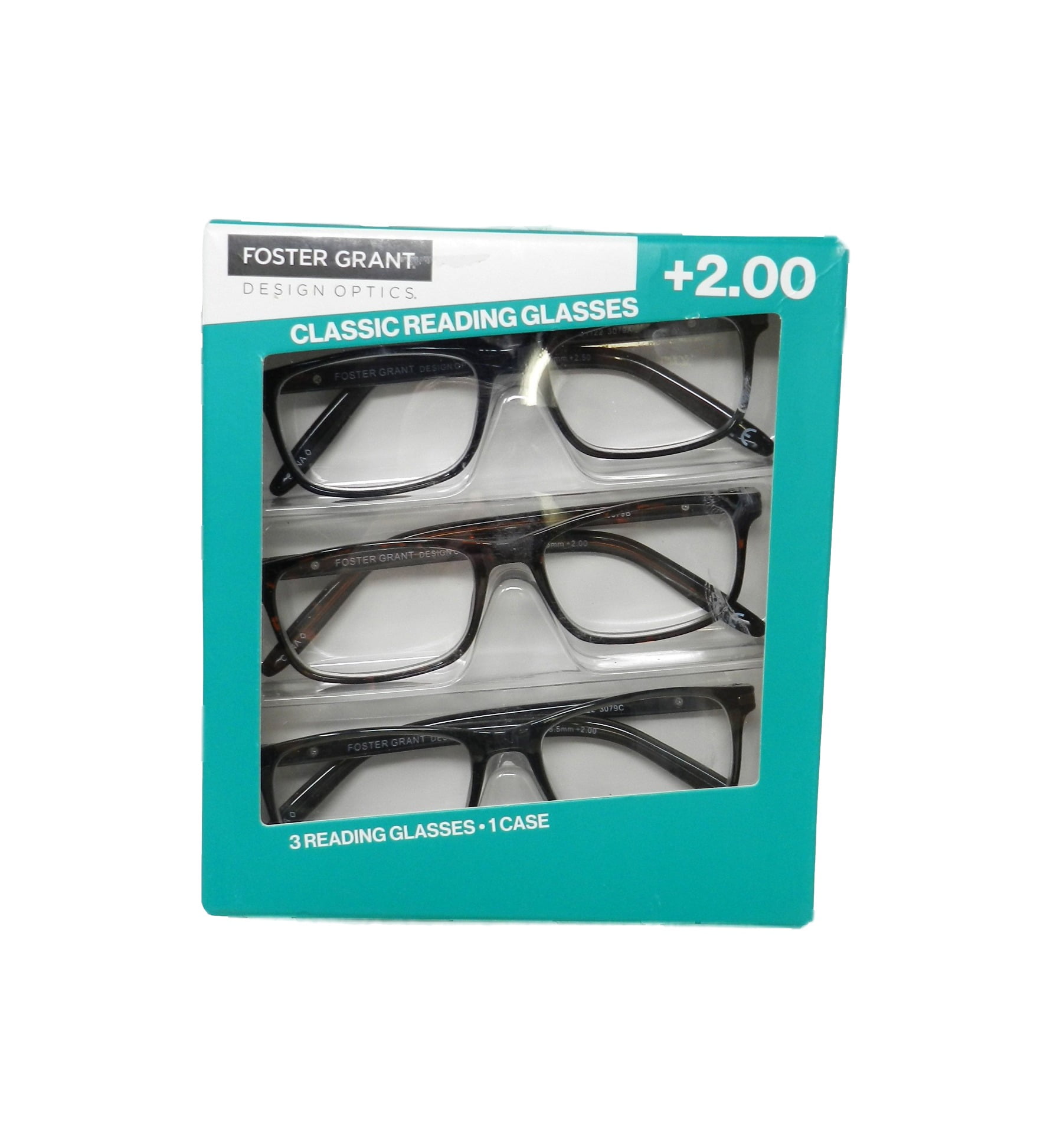 Design Optics By Foster Grant Full Frame Classic Reading Glasses +2.00