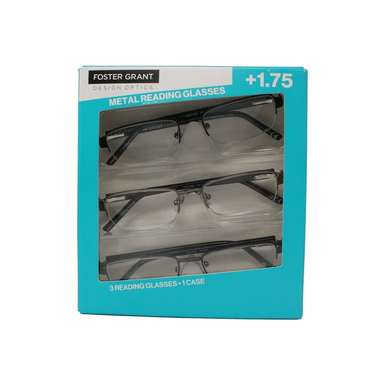 Design Optics Foster Grant Lyden Semi-Rimless Rectangular +1.75
