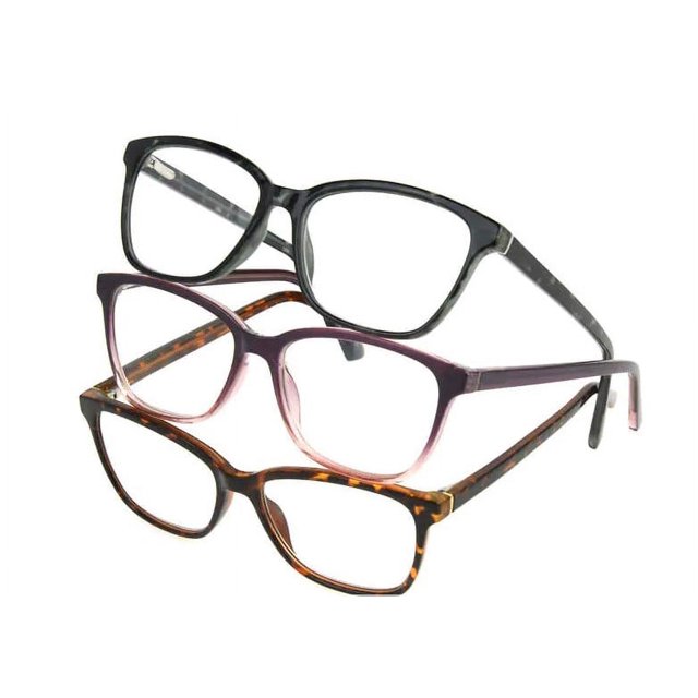 Design Optics by Foster Grant Kiersey Plastic Square Reading Glasses, 3