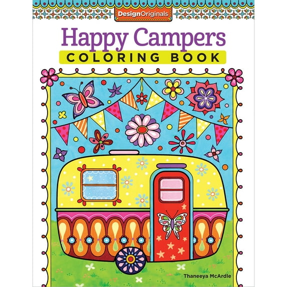 Design Originals-Happy Campers Coloring Book