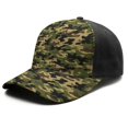 thumbnail image 1 of Design Pattern Baseball Cap – Stylish Spliced Design Adjustable Trucker Hat with Full Print Front & Brim, Breathable Cotton Blend Snapback for Sports, Travel & Daily Wear, 1 of 3