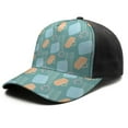 thumbnail image 1 of Design Pattern Baseball Cap – Stylish Spliced Design Adjustable Trucker Hat with Full Print Front & Brim, Breathable Cotton Blend Snapback for Sports, Travel & Daily Wear, 1 of 3