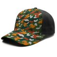thumbnail image 1 of Design Pattern Baseball Cap – Stylish Spliced Design Adjustable Trucker Hat with Full Print Front & Brim, Breathable Cotton Blend Snapback for Sports, Travel & Daily Wear, 1 of 3