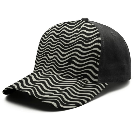 Design Pattern Baseball Cap – Stylish Spliced Design Adjustable Trucker Hat with Full Print Front & Brim, Breathable Cotton Blend Snapback for Sports, Travel & Daily Wear